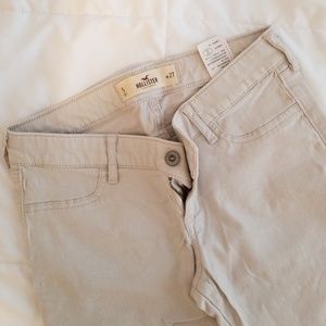 Hollister light tan jeggings